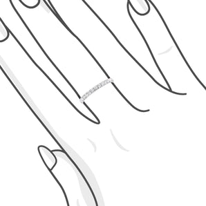 18K白金鑽石線戒 - WILLS JEWELLERY