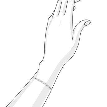 18K白金圓形鑽石手鏈 (半圈鑽石) - WILLS JEWELLERY