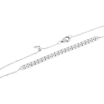 18K白金圓形鑽石手鏈 (半圈鑽石) - WILLS JEWELLERY