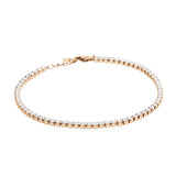 經典圓形鑽石18K玫瑰金手鏈 - WILLS JEWELLERY