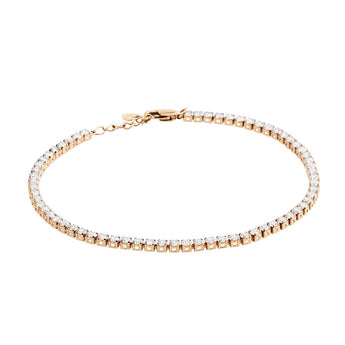 經典圓形鑽石18K玫瑰金手鏈 - WILLS JEWELLERY