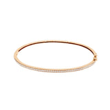 18K玫瑰金經典圓形鑽石手鐲 - WILLS JEWELLERY