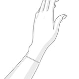 18K白金天然鑽石手鏈 - WILLS JEWELLERY