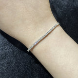 18K白金圓形鑽石手鏈 (半圈鑽石) - WILLS JEWELLERY