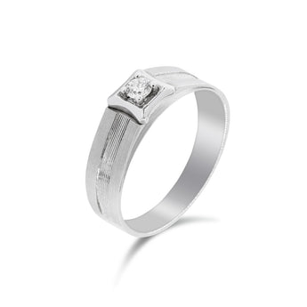 18K白金鑽石男裝戒指 III - WILLS JEWELLERY