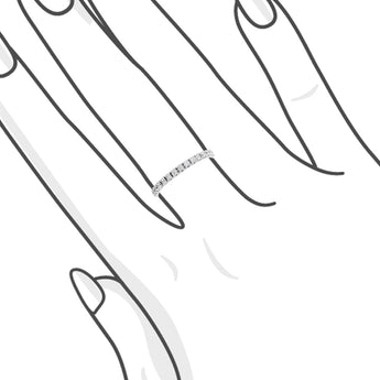 1.8mm 密釘鑲鑽石線戒 - WILLS JEWELLERY