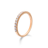 2.0mm 密釘鑲鑽石線戒 (玫瑰金) - WILLS JEWELLERY