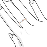 2.0mm 密釘鑲鑽石線戒 (玫瑰金) - WILLS JEWELLERY