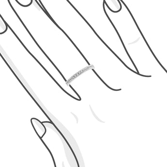 2.4mm 鑽石線戒 - WILLS JEWELLERY