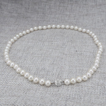 7-7.5mm 經典日本Akoya珍珠渾身項鏈 (花珠等級) - WILLS JEWELLERY