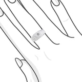 9K白金鑽石圖章戒指 - WILLS JEWELLERY