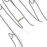 綠寶石逼鑲鑽石戒指 - WILLS JEWELLERY