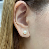 經典日本Akoya珍珠耳環 (7.3mm)(花珠等級) - WILLS JEWELLERY