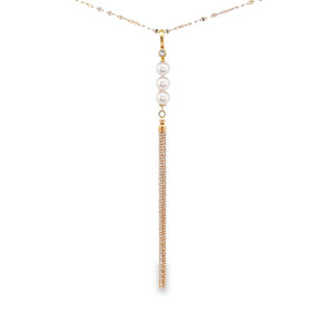 日本製・Akoya正圓珍珠流蘇項鍊 - WILLS JEWELLERY