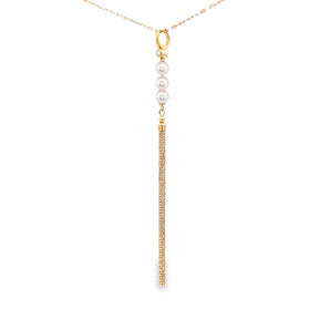 日本製・Akoya正圓珍珠流蘇項鍊 - WILLS JEWELLERY