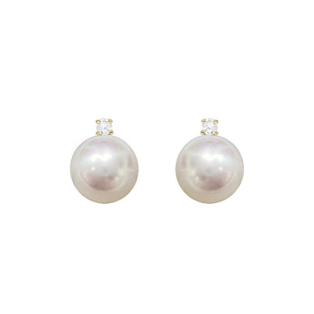 日本Akoya珍珠公主款鑽石耳環 (花珠等級)(8.4mm) - WILLS JEWELLERY