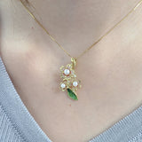 花卉項鏈．Akoya珍珠 - WILLS JEWELLERY