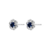 Blossom・藍寶石鑽石耳環 - WILLS JEWELLERY