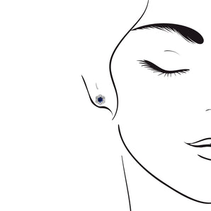 Blossom・藍寶石鑽石耳環 - WILLS JEWELLERY