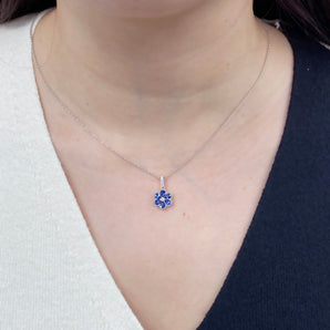 Blossom・藍寶石鑽石吊墜 - WILLS JEWELLERY