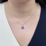 Blossom・藍寶石鑽石吊墜 - WILLS JEWELLERY