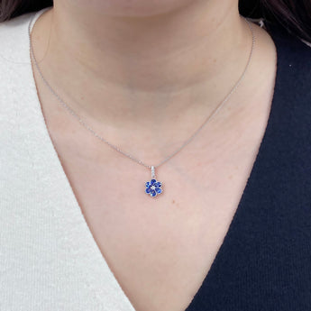 Blossom・藍寶石鑽石吊墜 - WILLS JEWELLERY