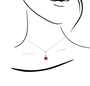 Blossom・紅寶石鑽石吊墜 - WILLS JEWELLERY