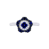Blossom・圓形藍寶石鑽石戒指 - WILLS JEWELLERY