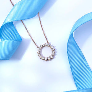 Circle Circle · 圓形鑽石光環項鏈 - WILLS JEWELLERY