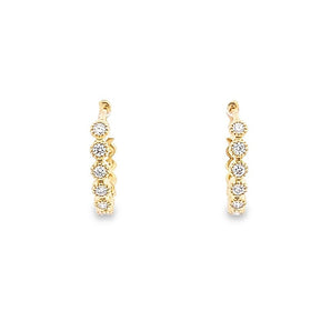 Circle Circle · 鑽石圈形黃金耳環 - WILLS JEWELLERY