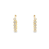 Circle Circle · 鑽石圈形黃金耳環 - WILLS JEWELLERY