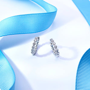 Circle Circle · 鑽石圈形白金耳環 - WILLS JEWELLERY