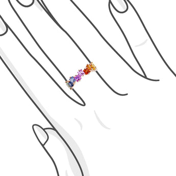 《Dreamy》彩虹派對藍寶石戒指 - WILLS JEWELLERY