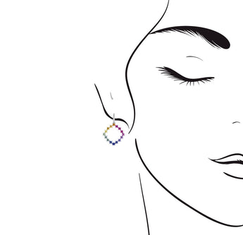 《Dreamy》彩虹寶石鑽石耳環 - WILLS JEWELLERY