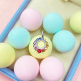 《Dreamy》彩虹色調藍寶石葉形吊墜 - WILLS JEWELLERY