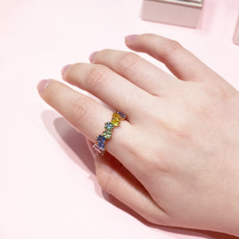 《Dreamy》彩虹派對藍寶石戒指 - WILLS JEWELLERY