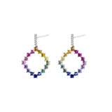 《Dreamy》彩虹寶石鑽石耳環 - WILLS JEWELLERY