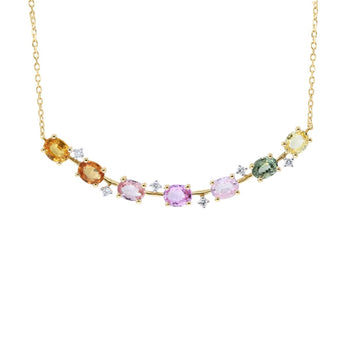 《Dreamy》彩虹色調藍寶石項鏈 - WILLS JEWELLERY