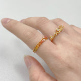 《Dreamy》彩虹色調藍寶石雙行戒指 - WILLS JEWELLERY