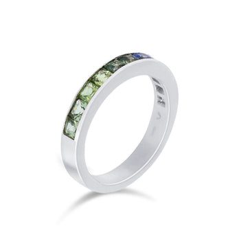 《Dreamy》海洋色調藍寶石戒指 (白金) - WILLS JEWELLERY