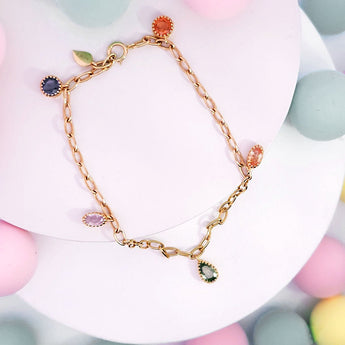 《Dreamy》復古動感彩虹寶石手鏈 - WILLS JEWELLERY