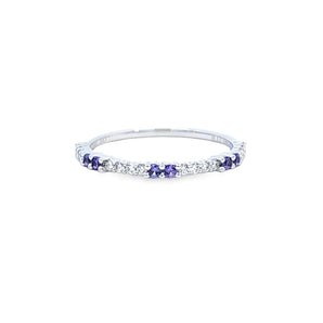《Dreamy》圓形紫藍寶石鑽石戒指 - WILLS JEWELLERY