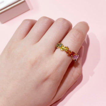 《Dreamy》彩虹派對藍寶石戒指 - WILLS JEWELLERY