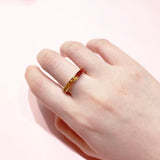 《Dreamy》陽光色調藍寶石戒指 (玫瑰金) - WILLS JEWELLERY