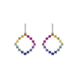 《Dreamy》彩虹寶石鑽石耳環 - WILLS JEWELLERY