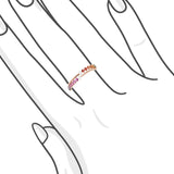 《Dreamy》彩虹色調藍寶石雙行戒指 - WILLS JEWELLERY