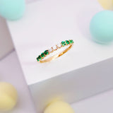 《Dreamy》綠寶石鑽石戒指 - WILLS JEWELLERY