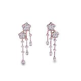 Garden・長垂花形鑽石耳環 - WILLS JEWELLERY