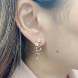 Garden・長垂花形鑽石耳環 - WILLS JEWELLERY