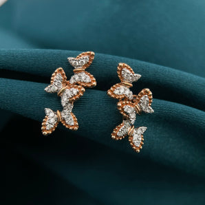 Garden • 六小蝶珠邊鑽石耳環 - WILLS JEWELLERY